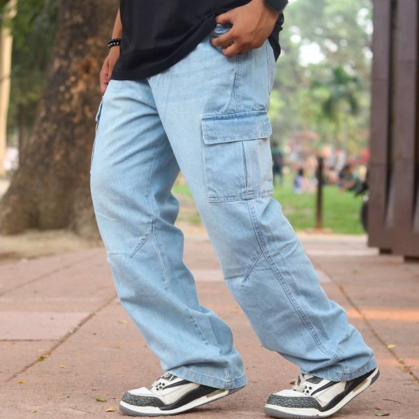 Six Pocket Cargo Baggy (Sky Blue)