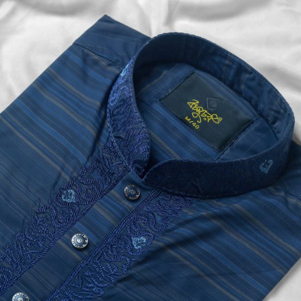 Navy Blue Strap Embroidered Punjabi Eid-Ul-Fitr 2025