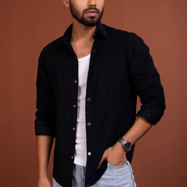 Cord Shirts - Navy Blue