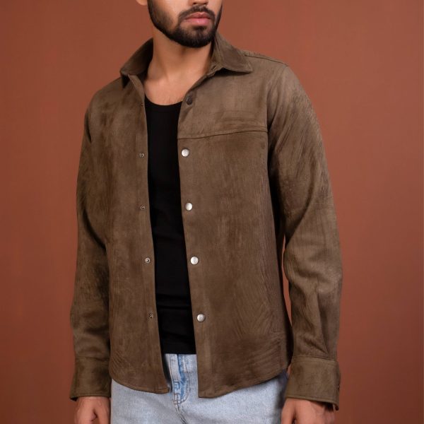 Suede Shacket – Olive
