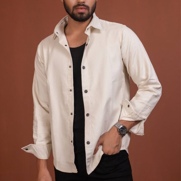 Cord Shirts  -  Off white