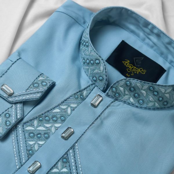 Sky Blue Embroidered Punjabi Eid-Ul-Fitr 2025