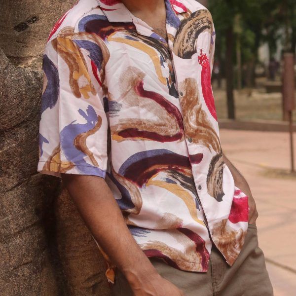Cuban Collar Baggy Shirt (Painting)