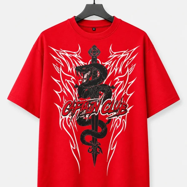 Serpent Wings Tee - Red