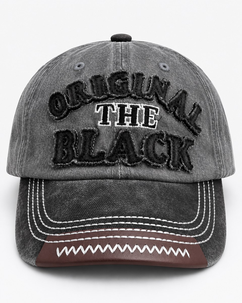 Original The Black Lettering Baseball Cap - Grey / Black Lettering
