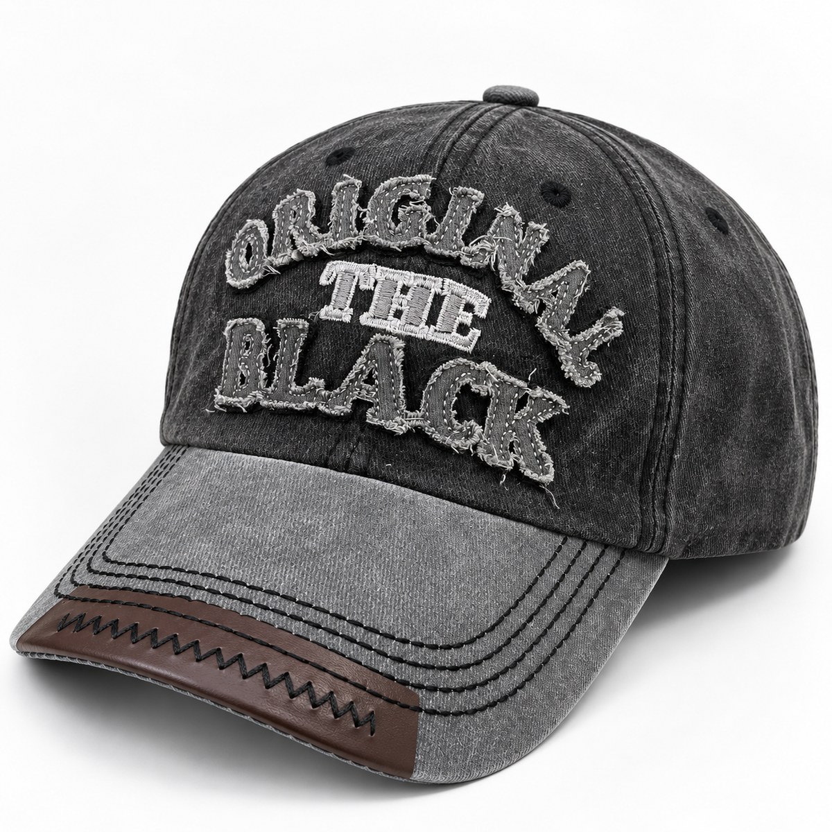 Original The Black Lettering Baseball Cap - Black / Grey Lettering - Image 4