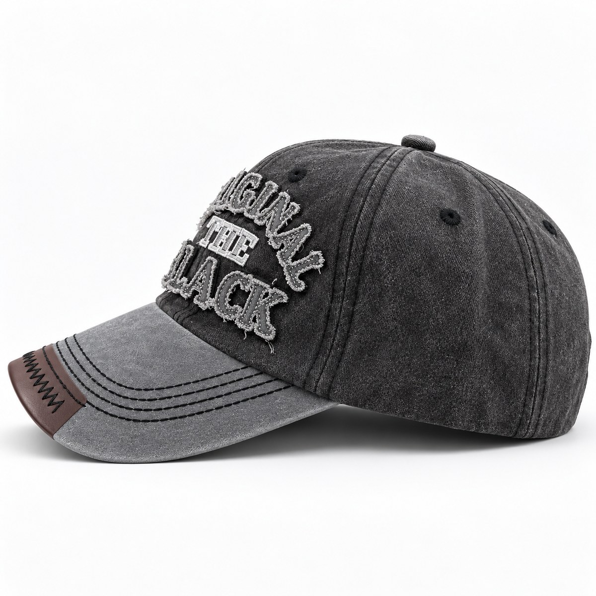 Original The Black Lettering Baseball Cap - Black / Grey Lettering - Image 3