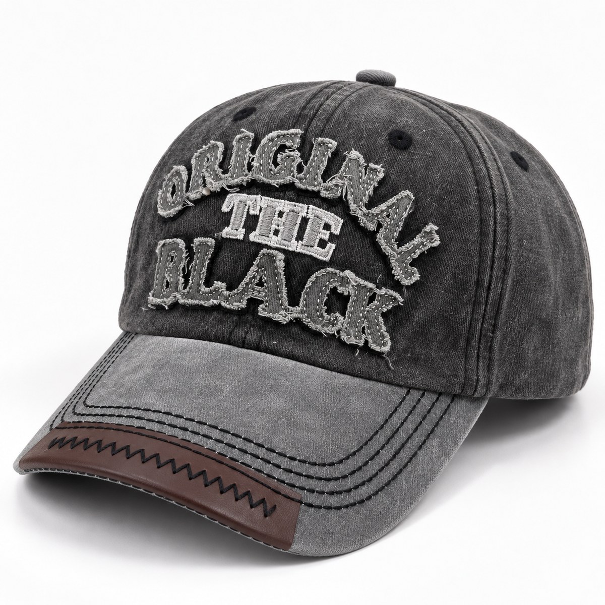 Original The Black Lettering Baseball Cap - Black / Grey Lettering - Image 2