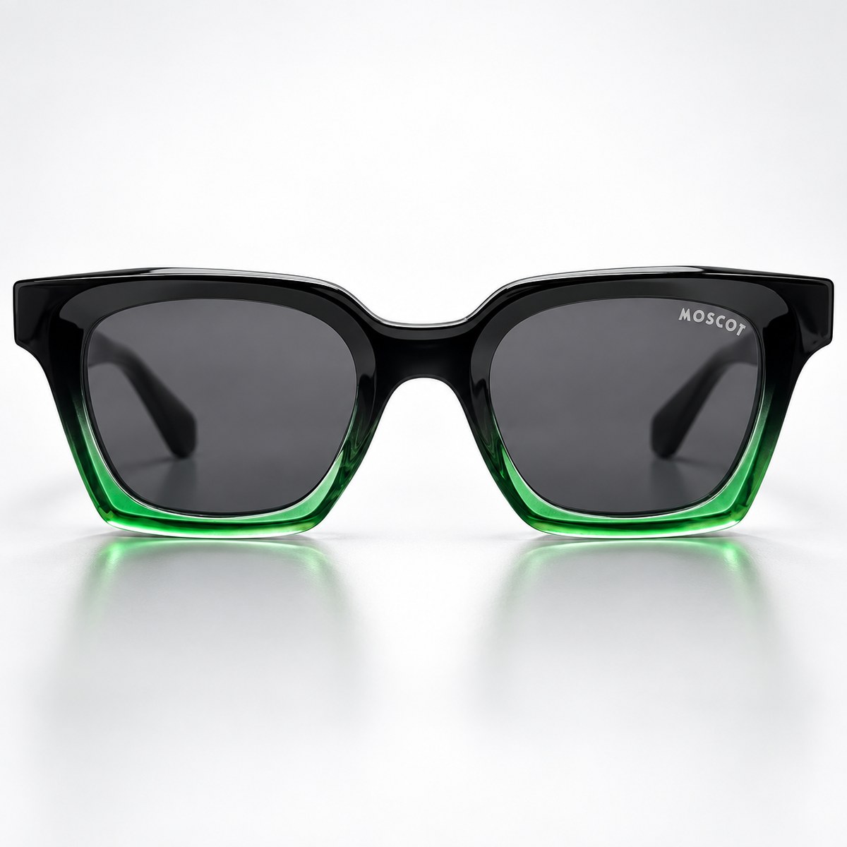 Black and Green Ombre Square Sunglasses