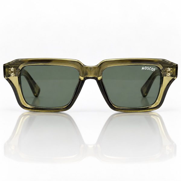 Olive Crystal Square Sunglasses